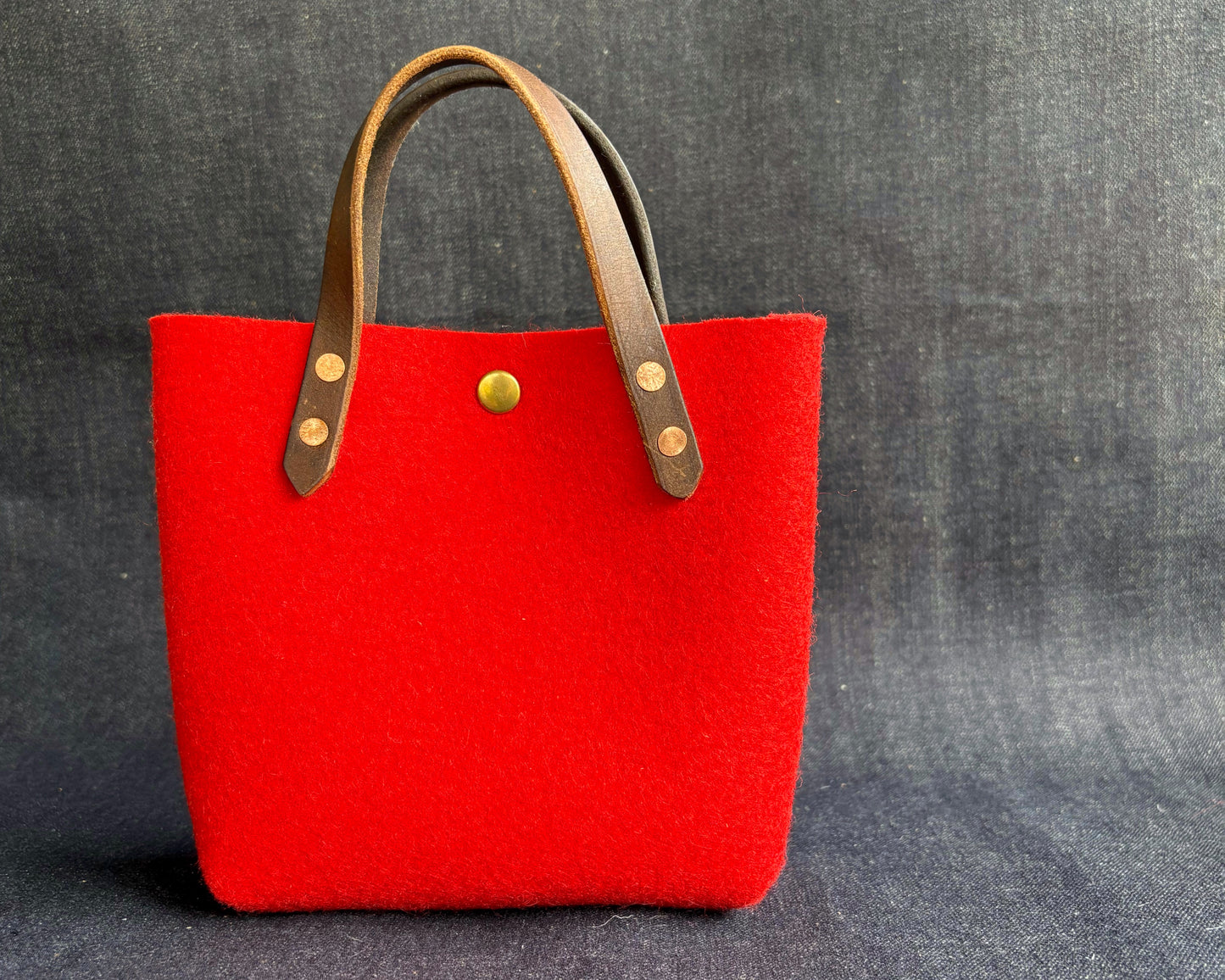 Mini Tote in Red Felt