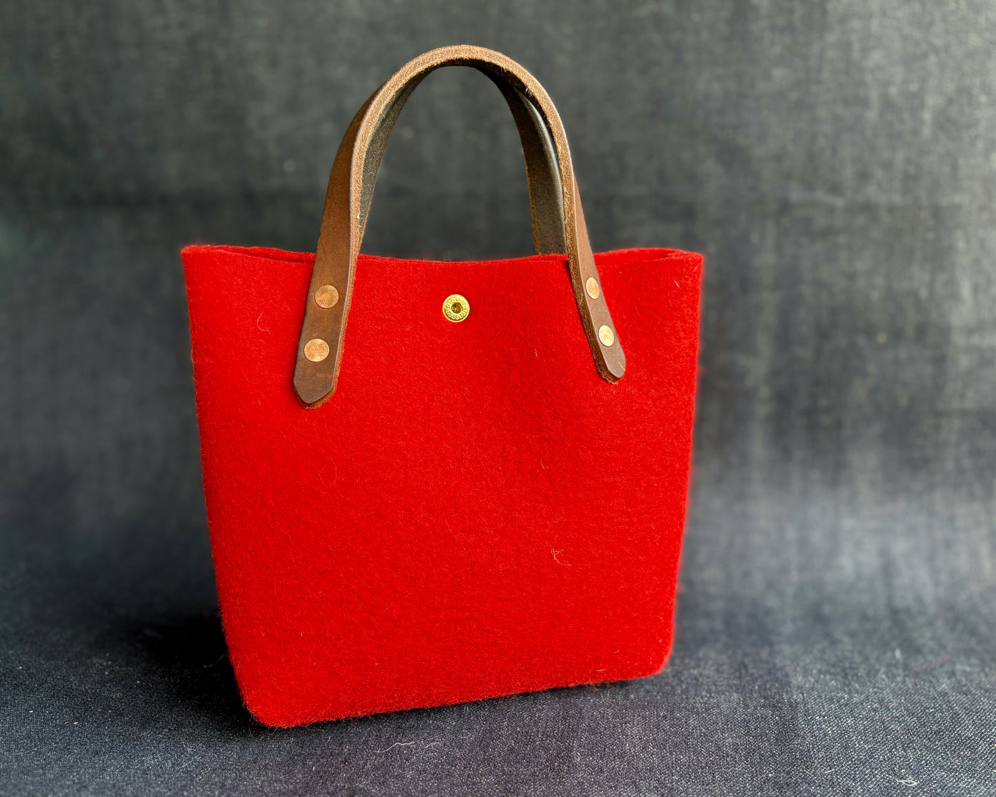 Mini Tote in Red Felt