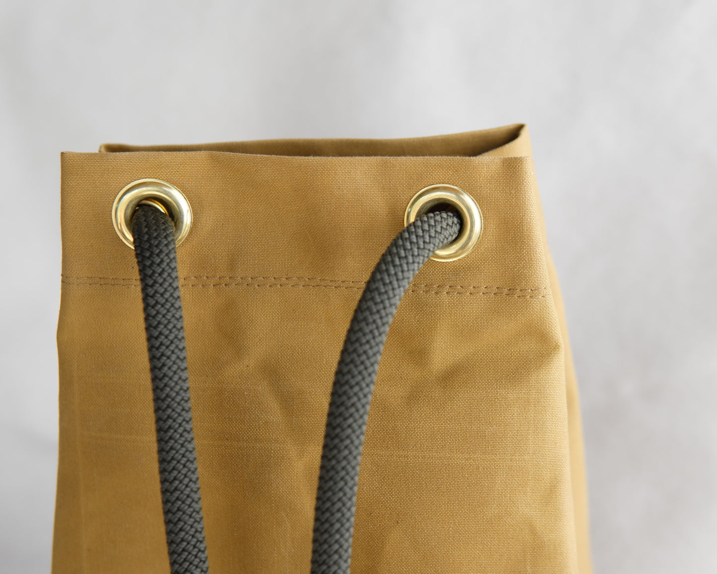 Bucket Bag in Tan Waxed Canvas