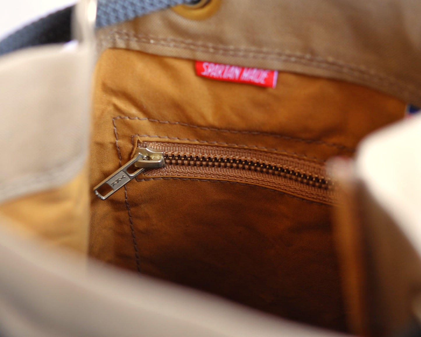 Bucket Bag in Tan Waxed Canvas