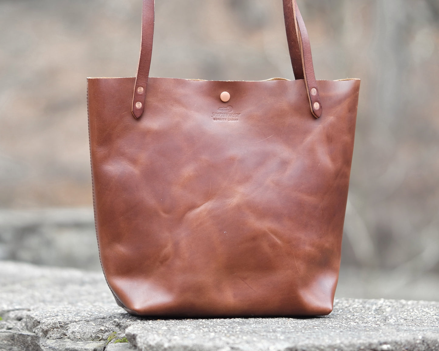 Station Tote - Brandy Shoulder