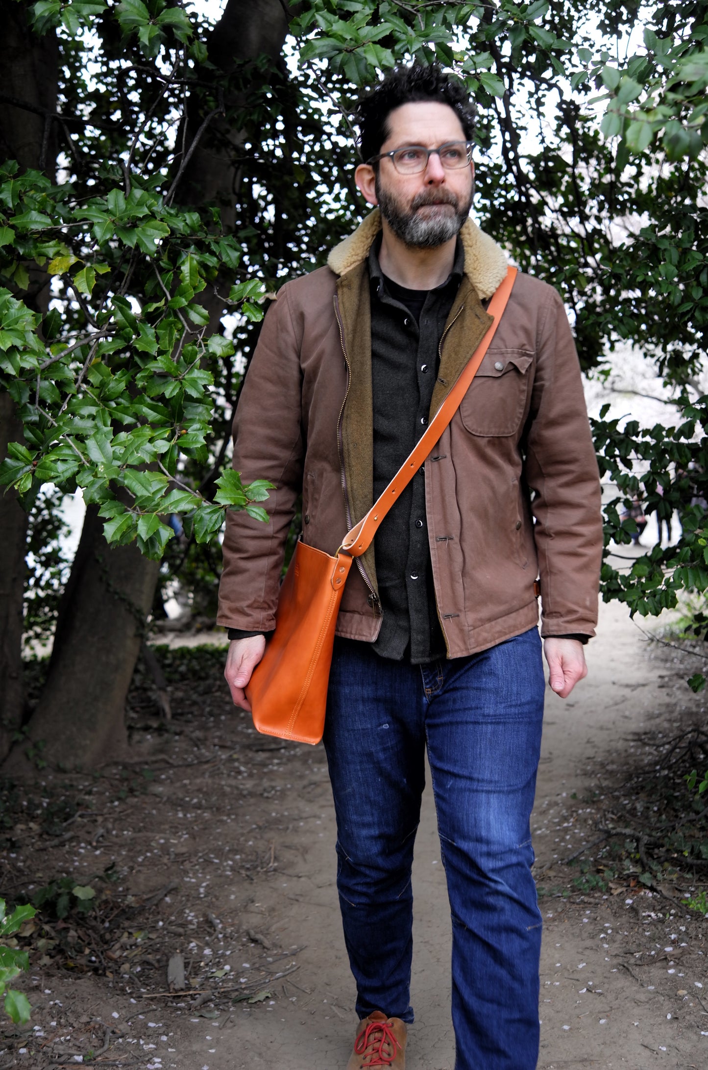 Station Tote in Brown Felt