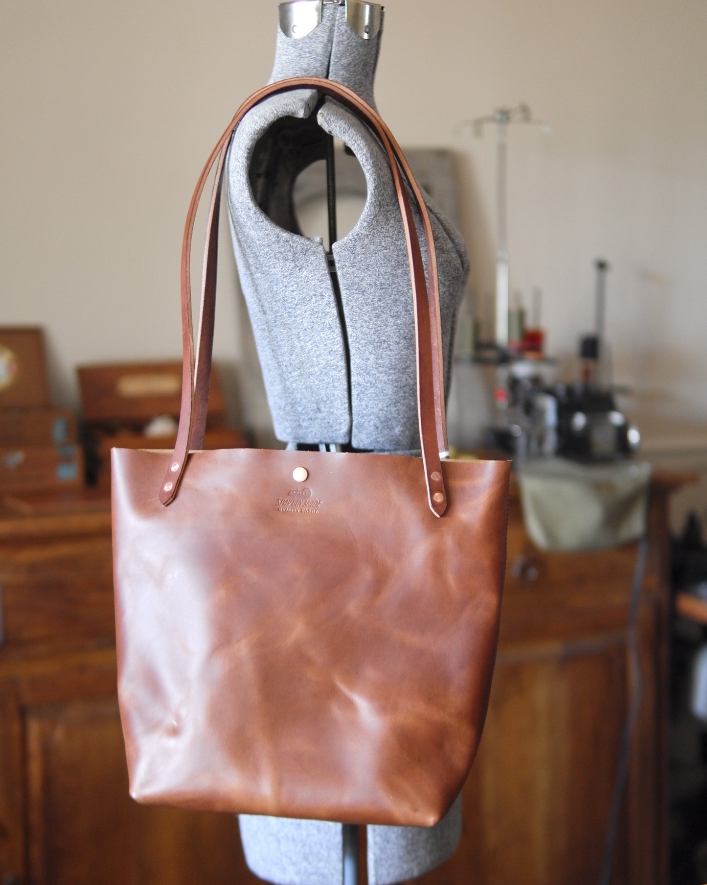 Station Tote - Brandy Shoulder
