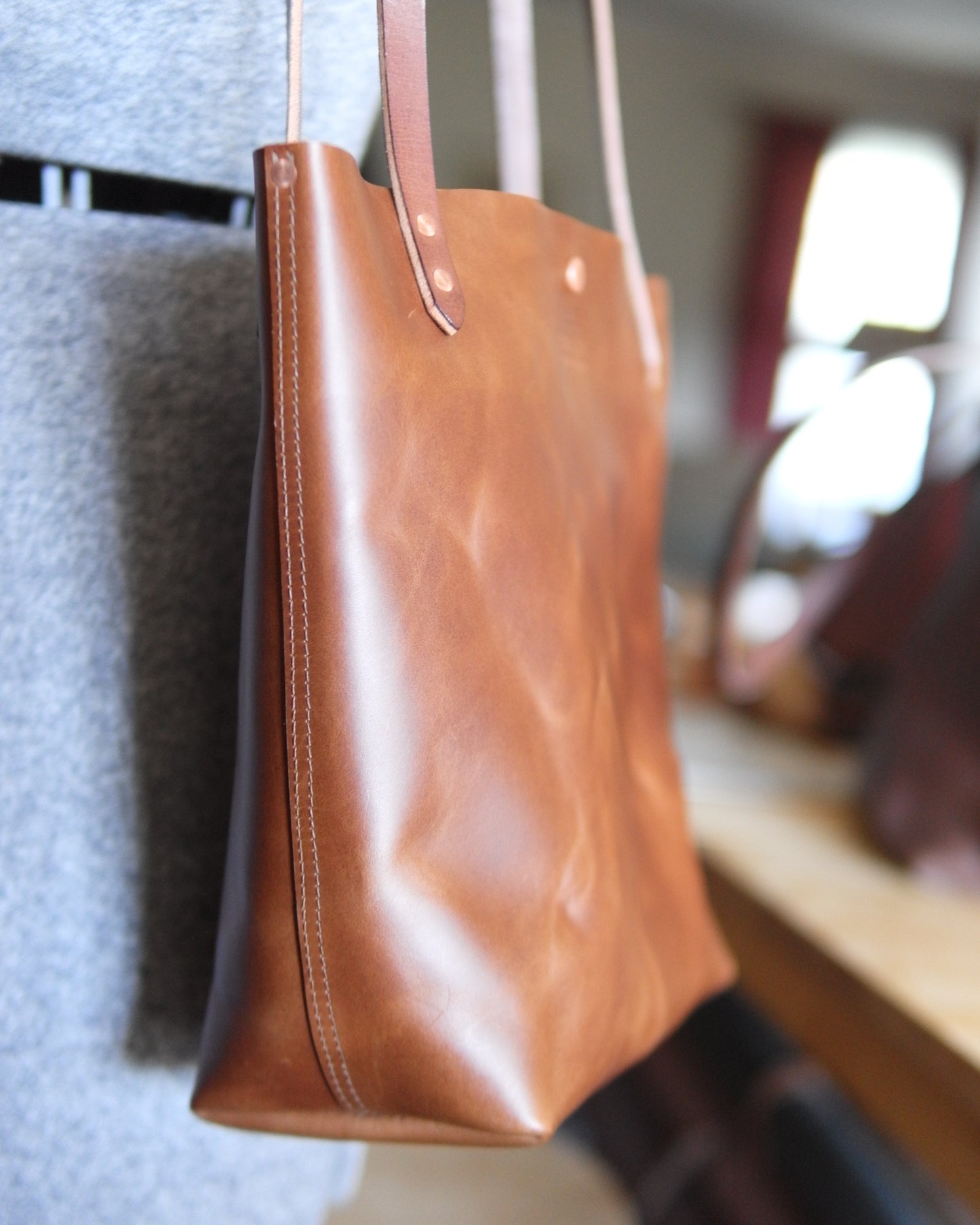 Station Tote - Brandy Shoulder