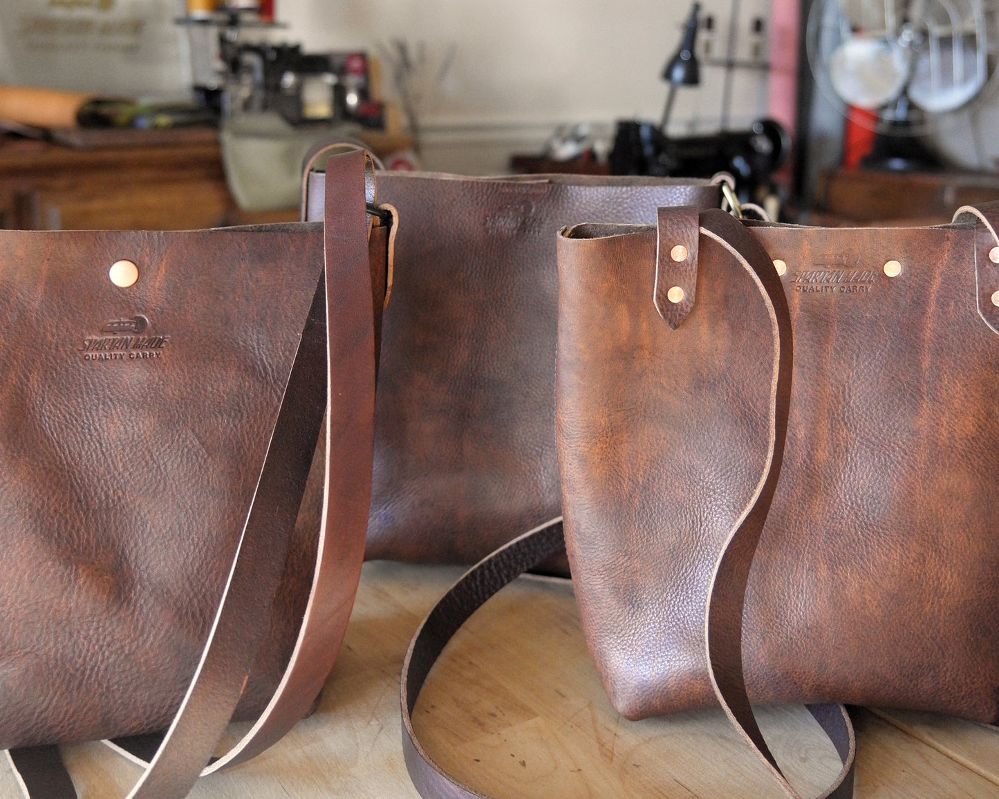 Substation Tote - Brindle Leather Shoulder