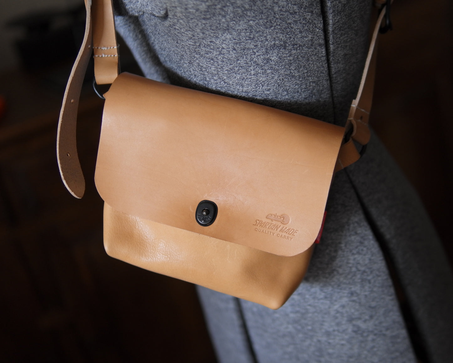 Sacoche in Natural Leather