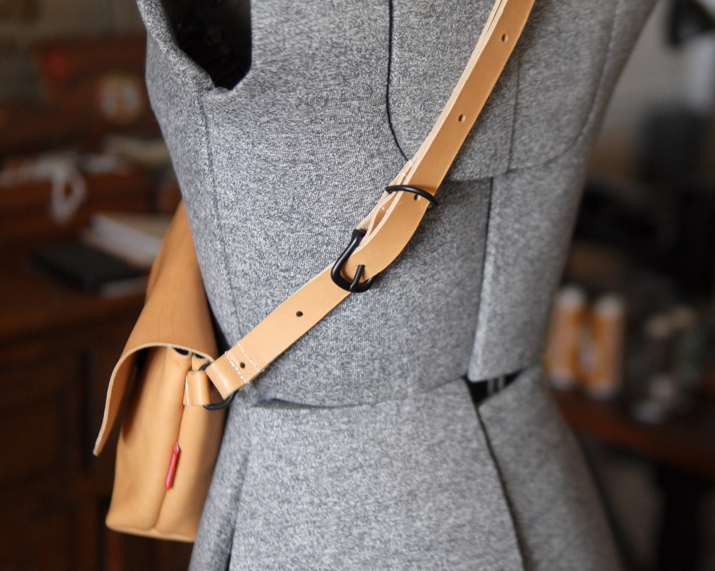 Sacoche in Natural Leather