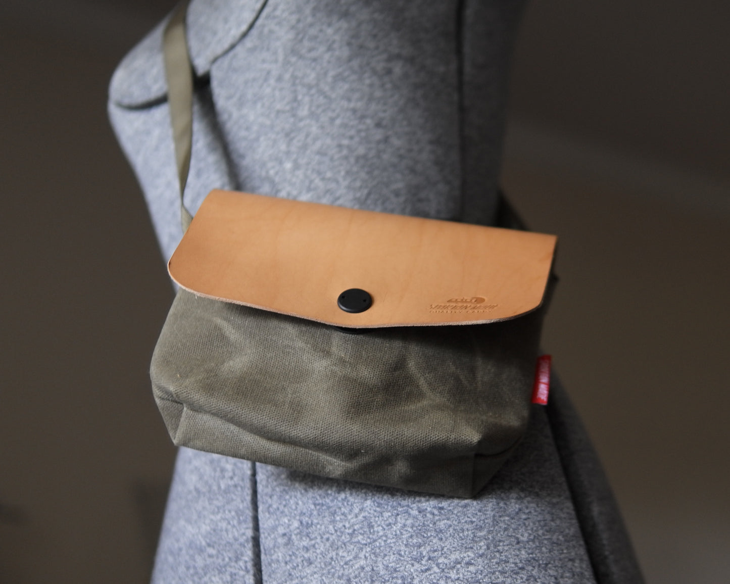 Sacoche in Natural/Olive