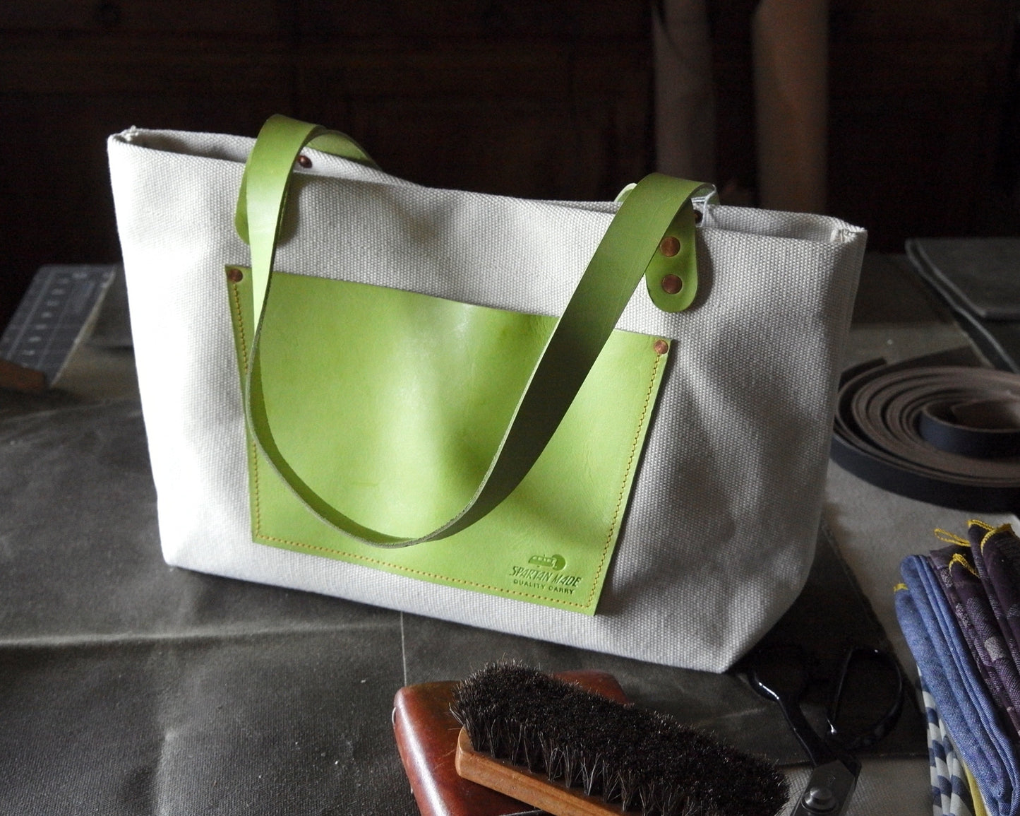 Small Market Tote in Lime