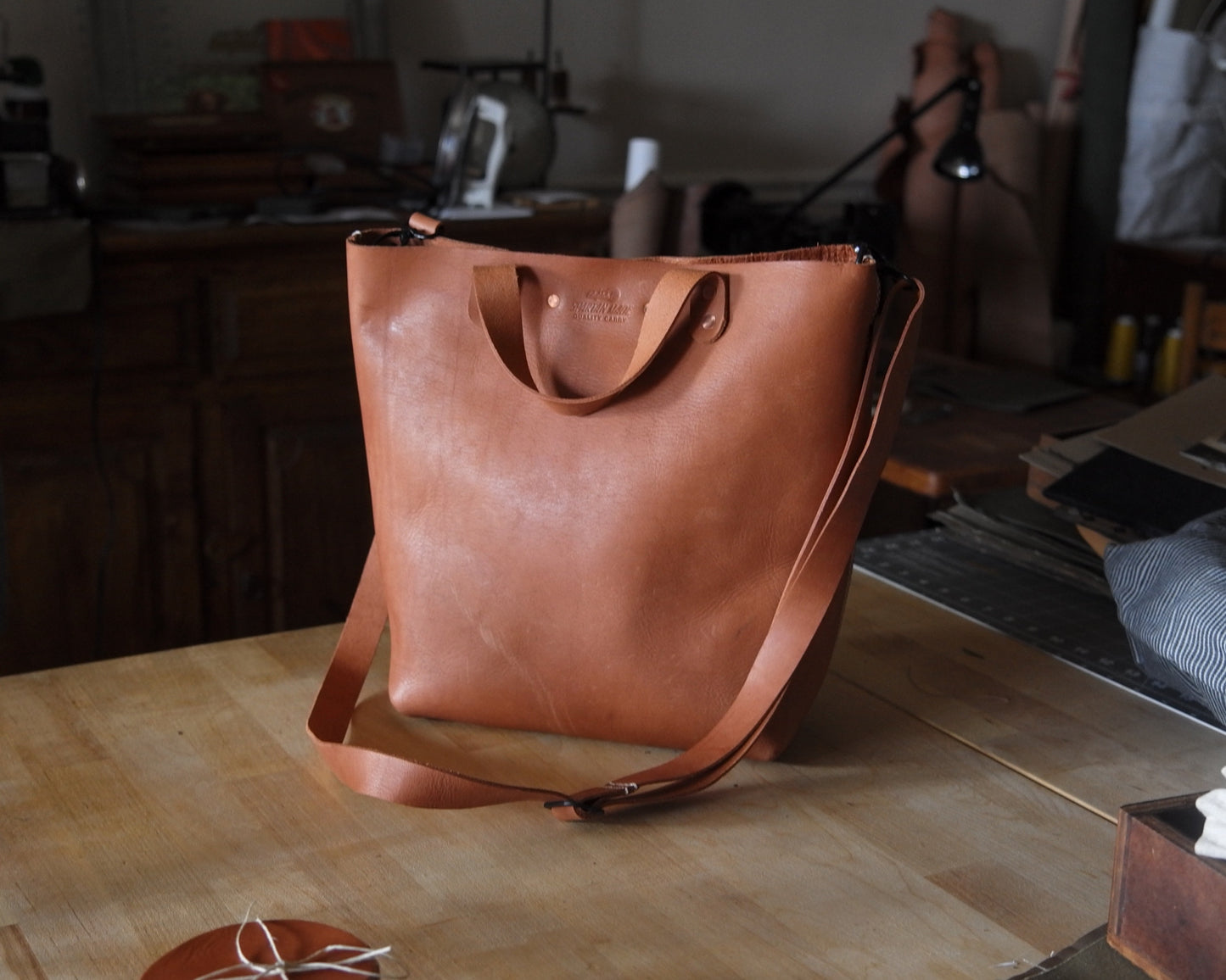 Station Tote - Caramel Crossbody