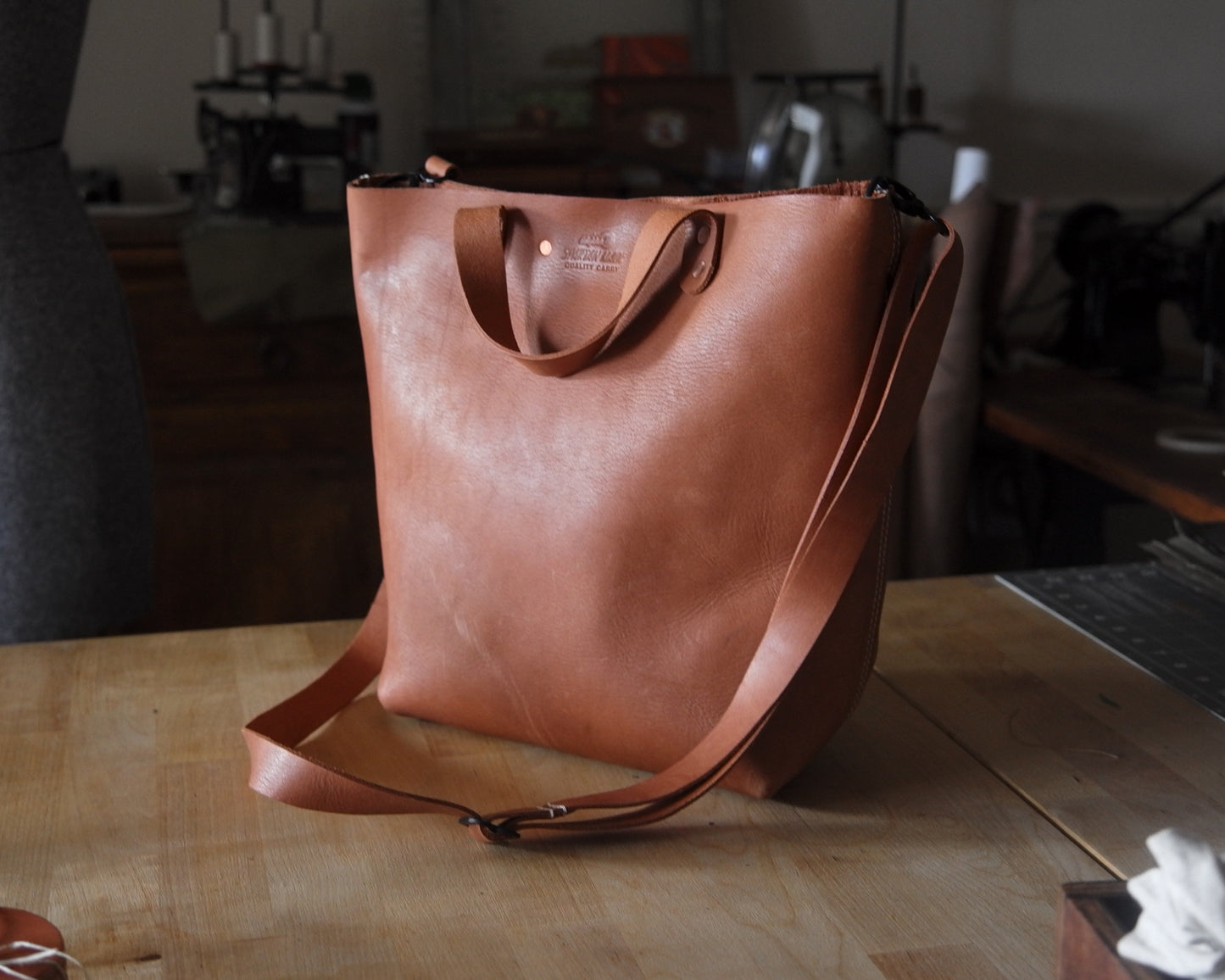 Station Tote - Caramel Crossbody