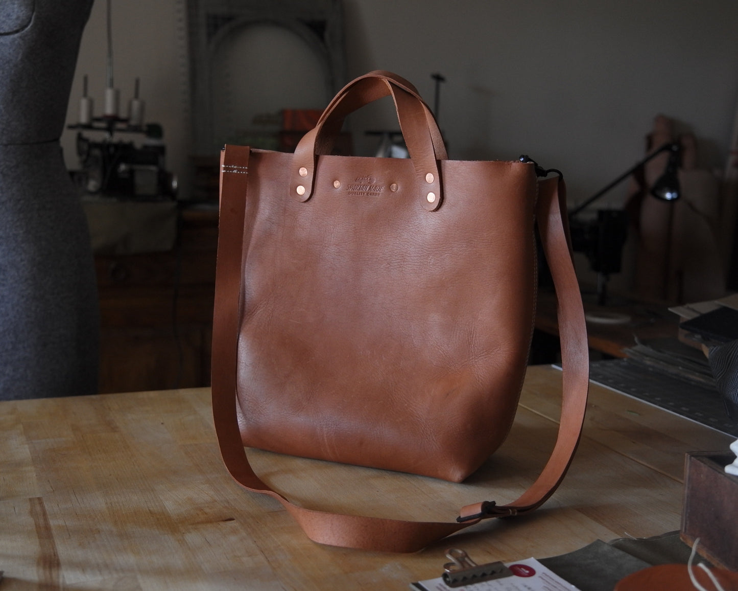 Station Tote - Caramel Crossbody