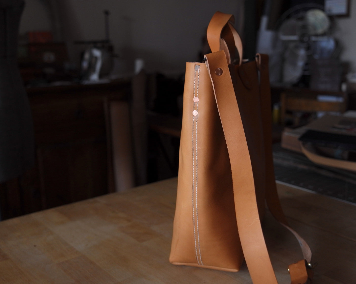 Station Tote - Natural Crossbody