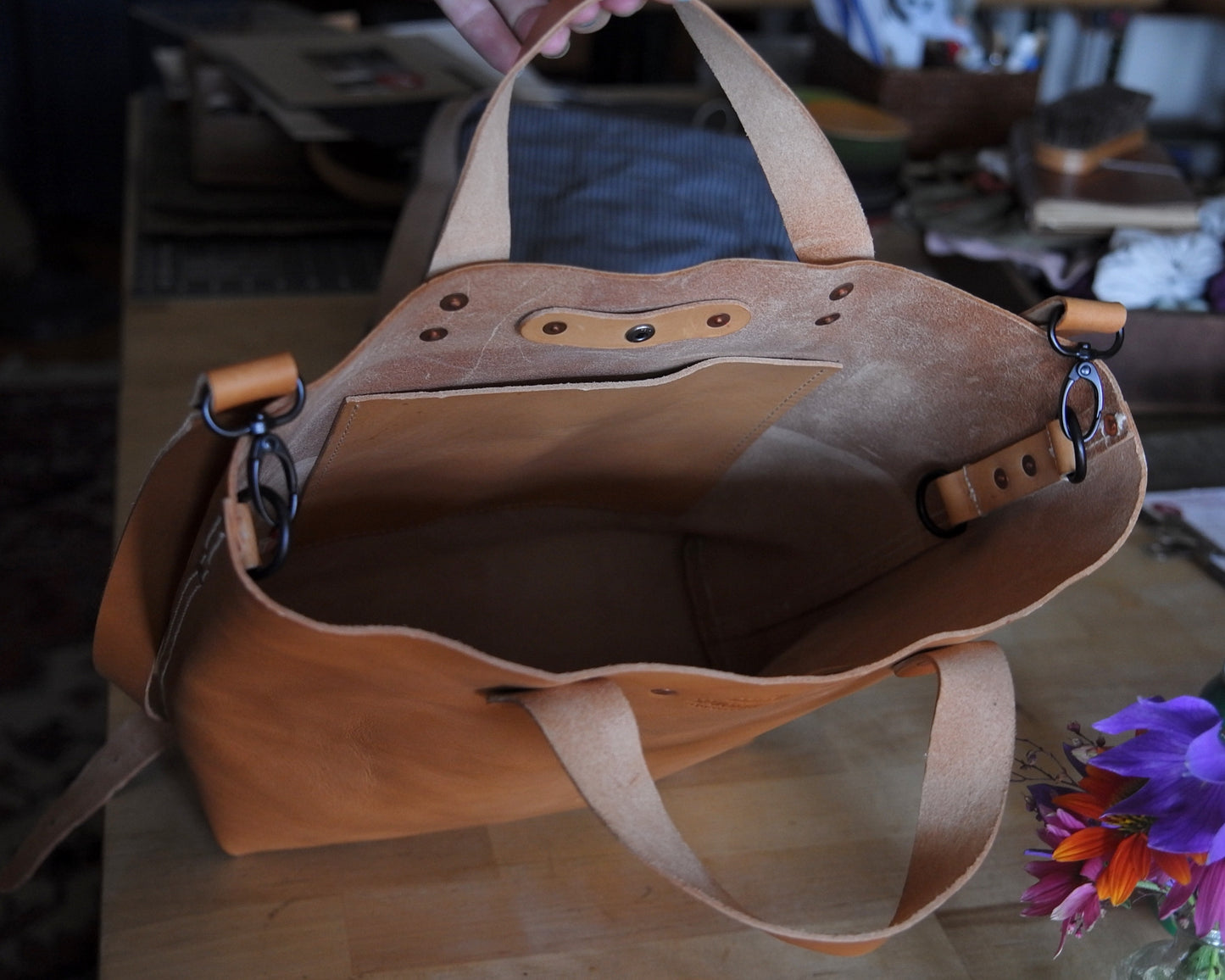 Station Tote - Natural Crossbody