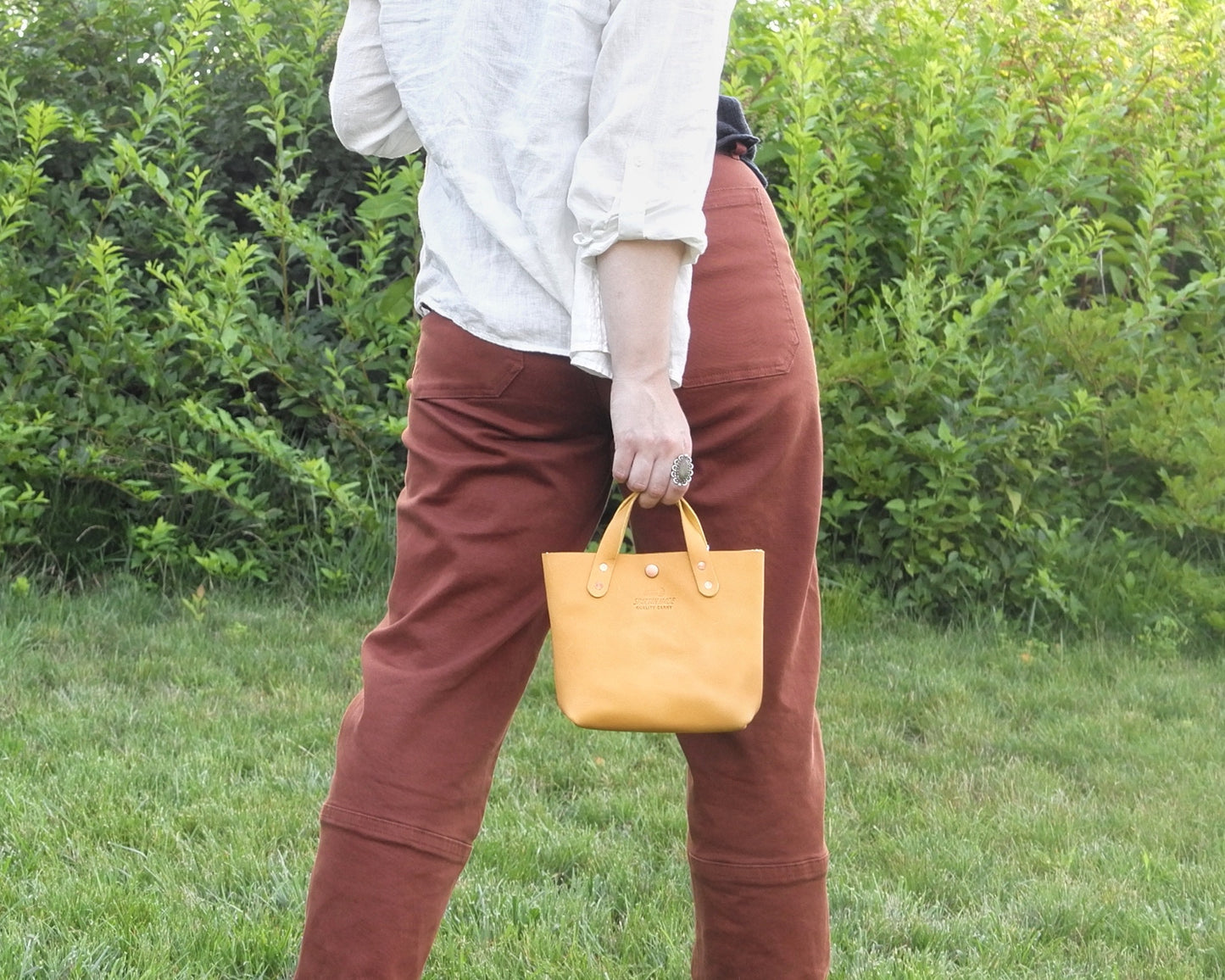 Mini Tote in Oiled Natural