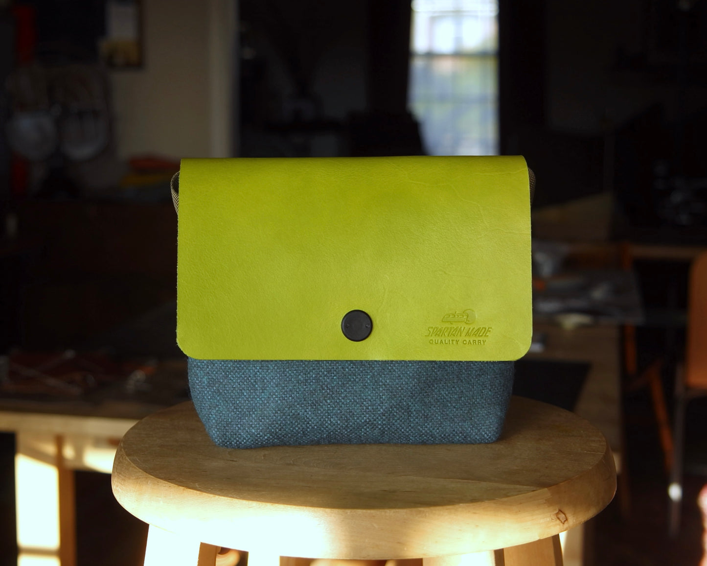 Sacoche in Lime/Wool