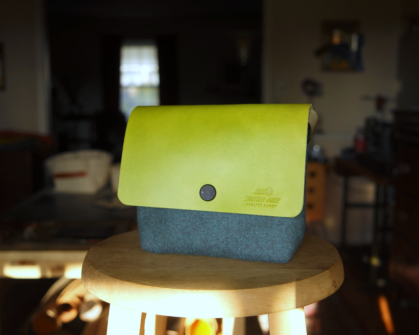 Sacoche in Lime/Wool
