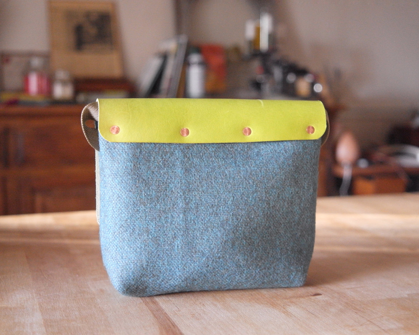 Sacoche in Lime/Wool