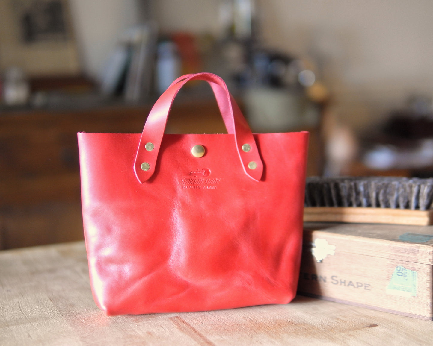 Mini Tote in Red