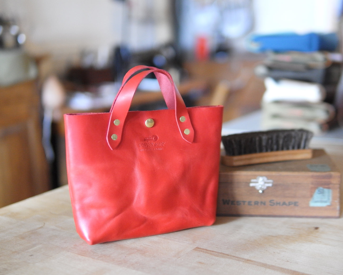 Mini Tote in Red
