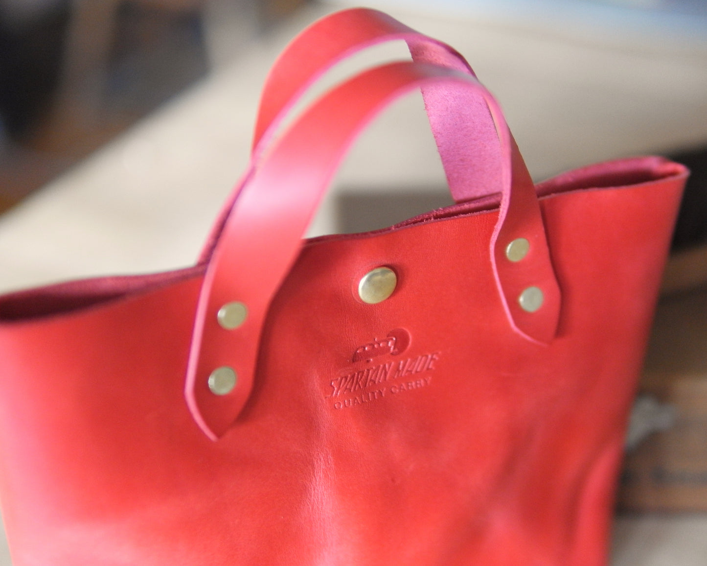 Mini Tote in Red