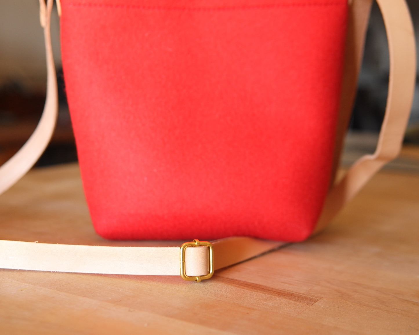 Substation Tote - Red Felt Crossbody