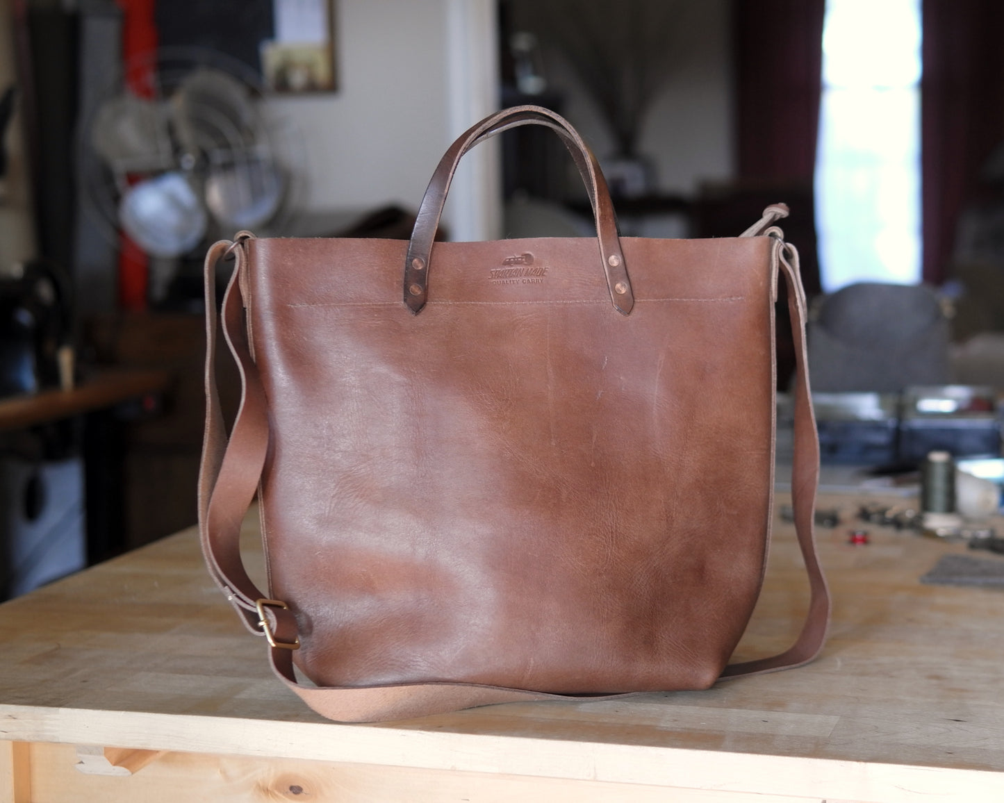 Station Tote - Mocha Crossbody