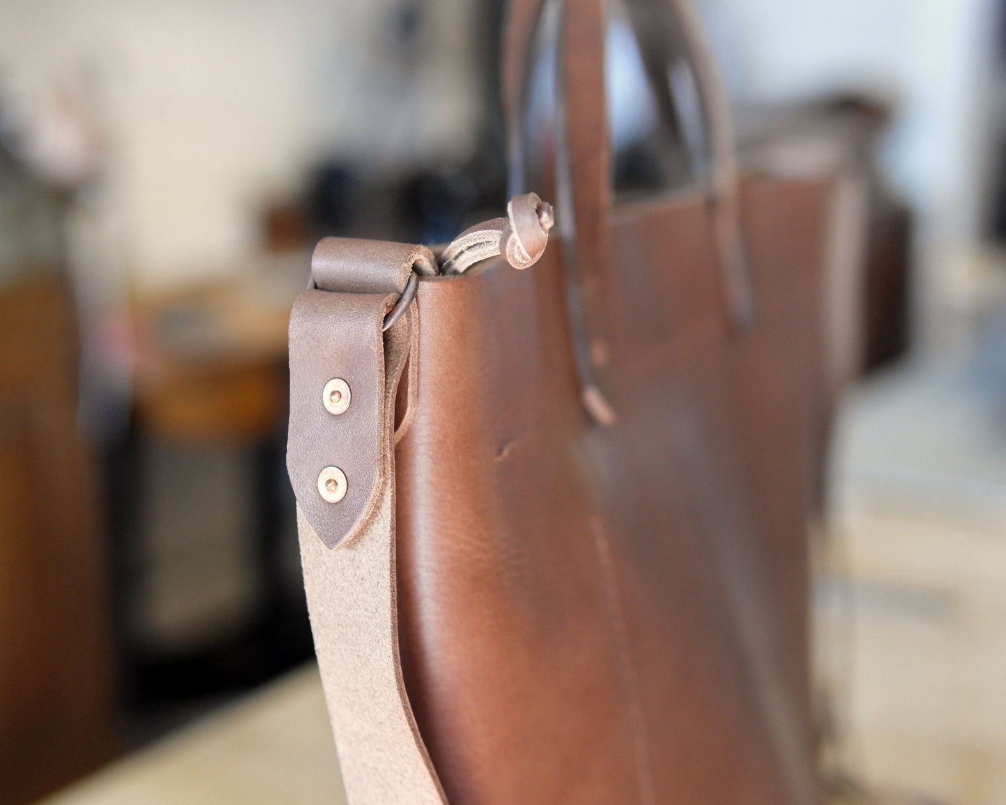 Station Tote - Mocha Crossbody