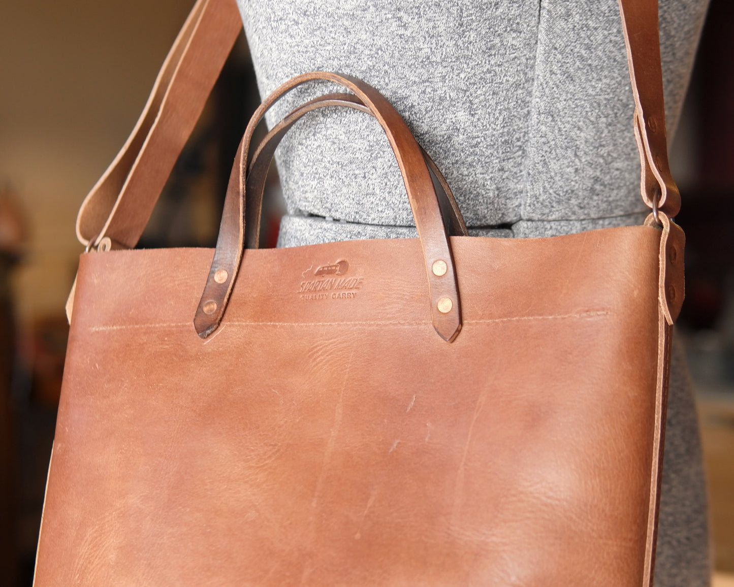 Station Tote - Mocha Crossbody