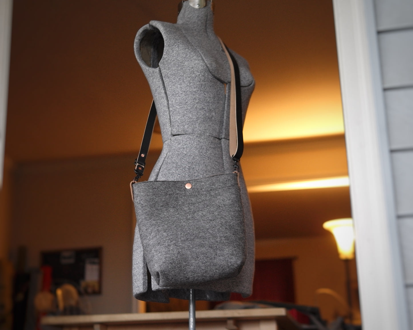 Substation Tote - Grey Felt Crossbody