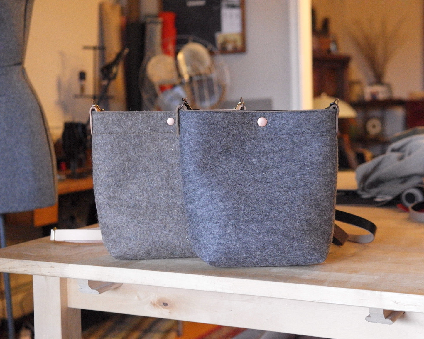 Substation Tote - Grey Felt Crossbody