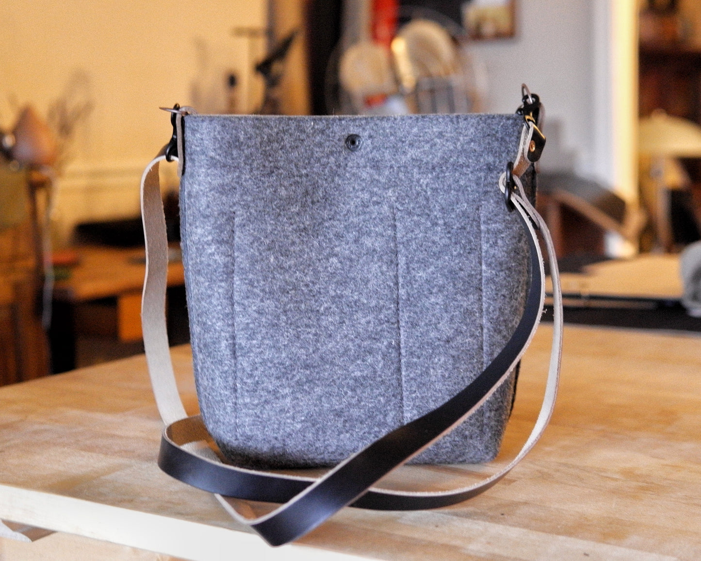 Substation Tote - Grey Felt Crossbody