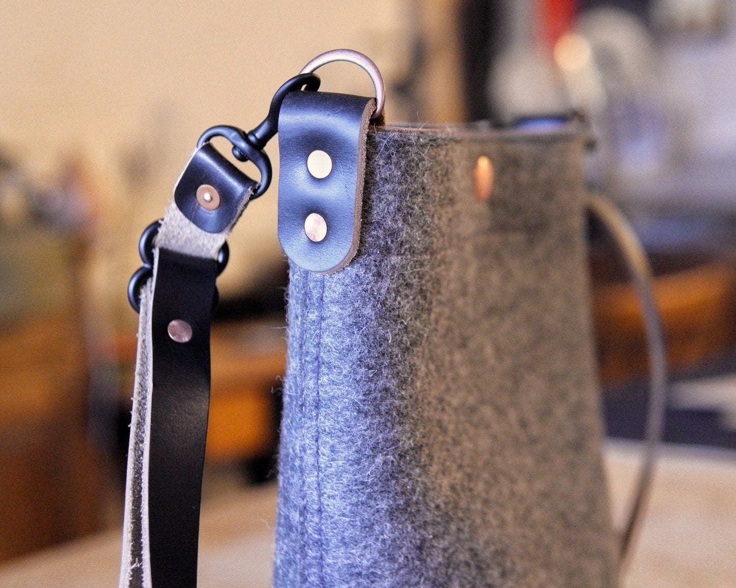 Substation Tote - Grey Felt Crossbody