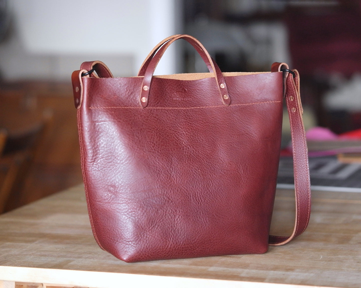 Station Tote - Bordeaux Crossbody