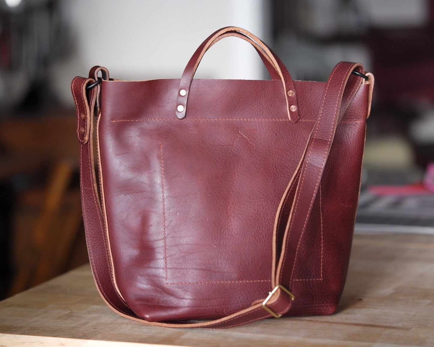 Station Tote - Bordeaux Crossbody