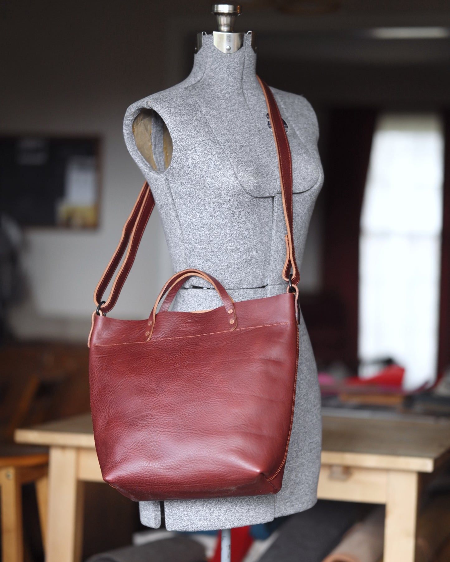 Station Tote - Bordeaux Crossbody