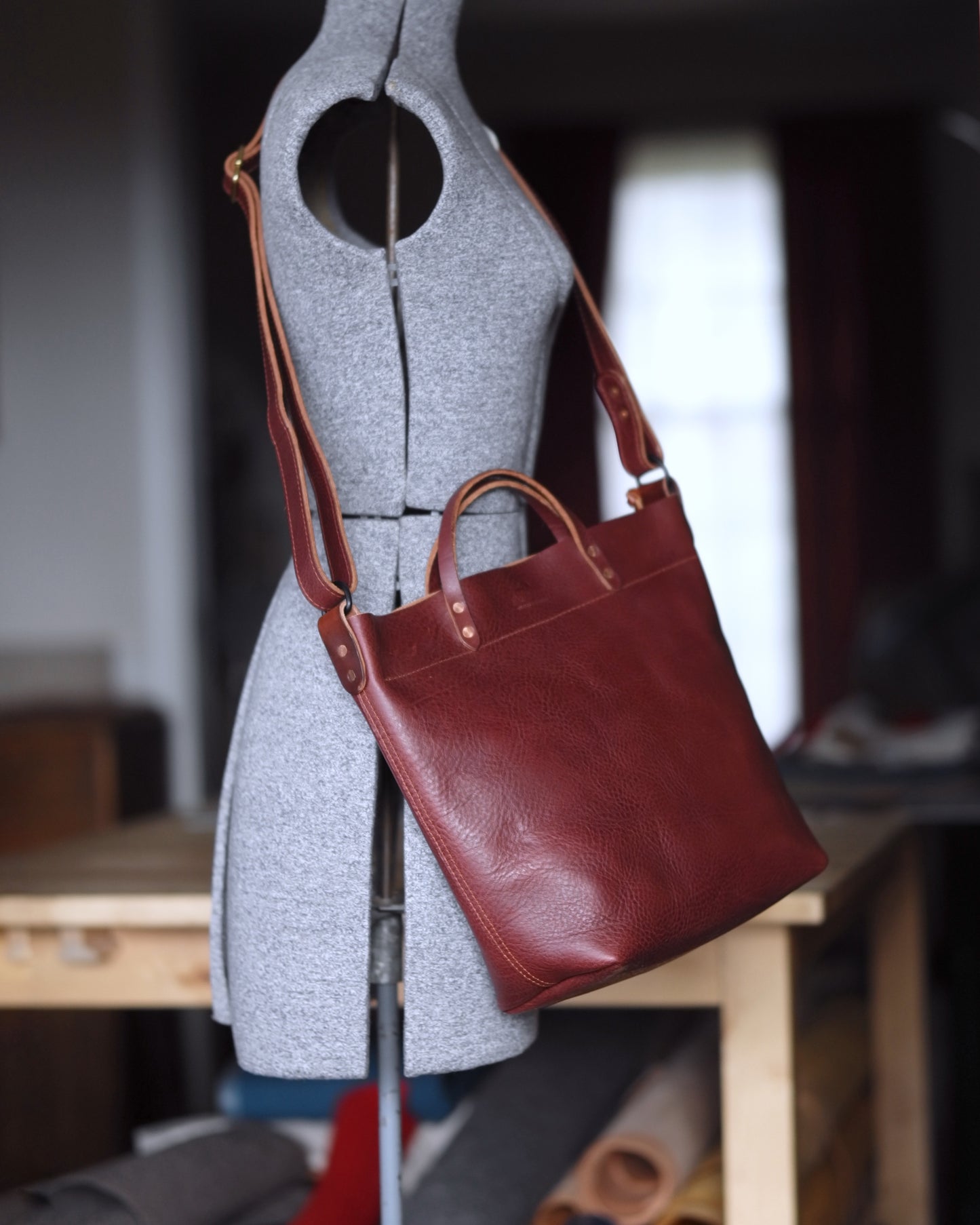 Station Tote - Bordeaux Crossbody