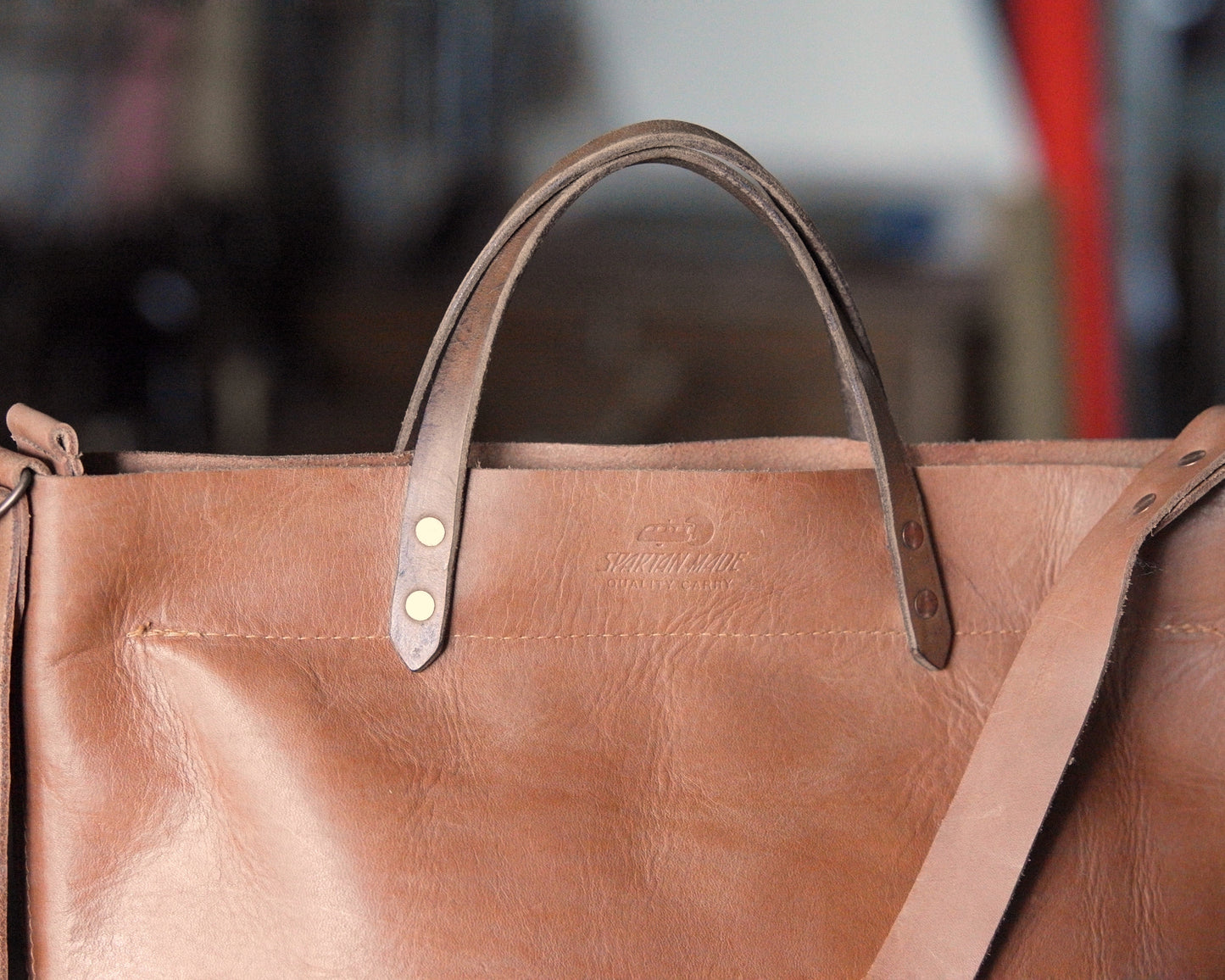 Station Tote - Caramel Crossbody