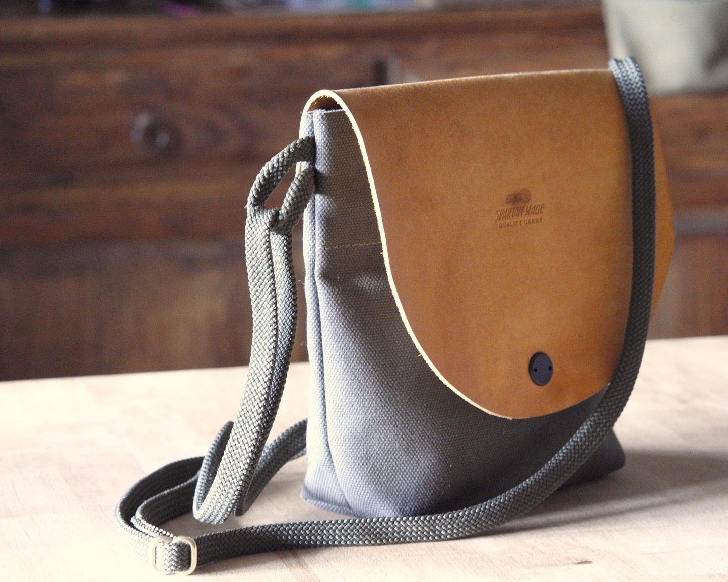 Post Satchel in Goldenrod