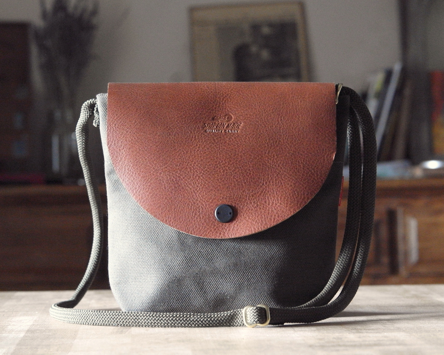 Post Satchel in Brown