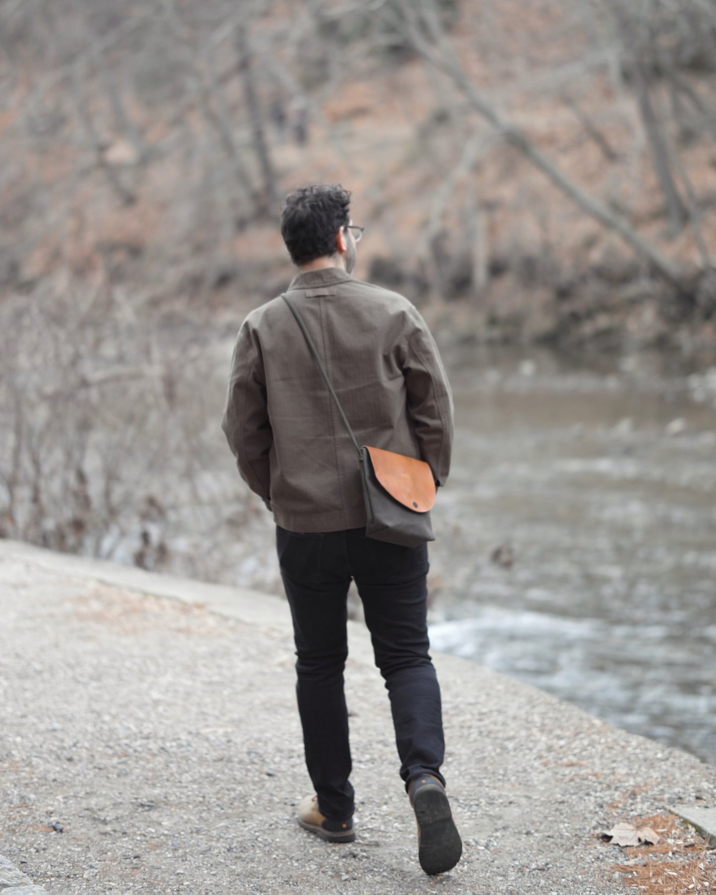 Post Satchel in Brown