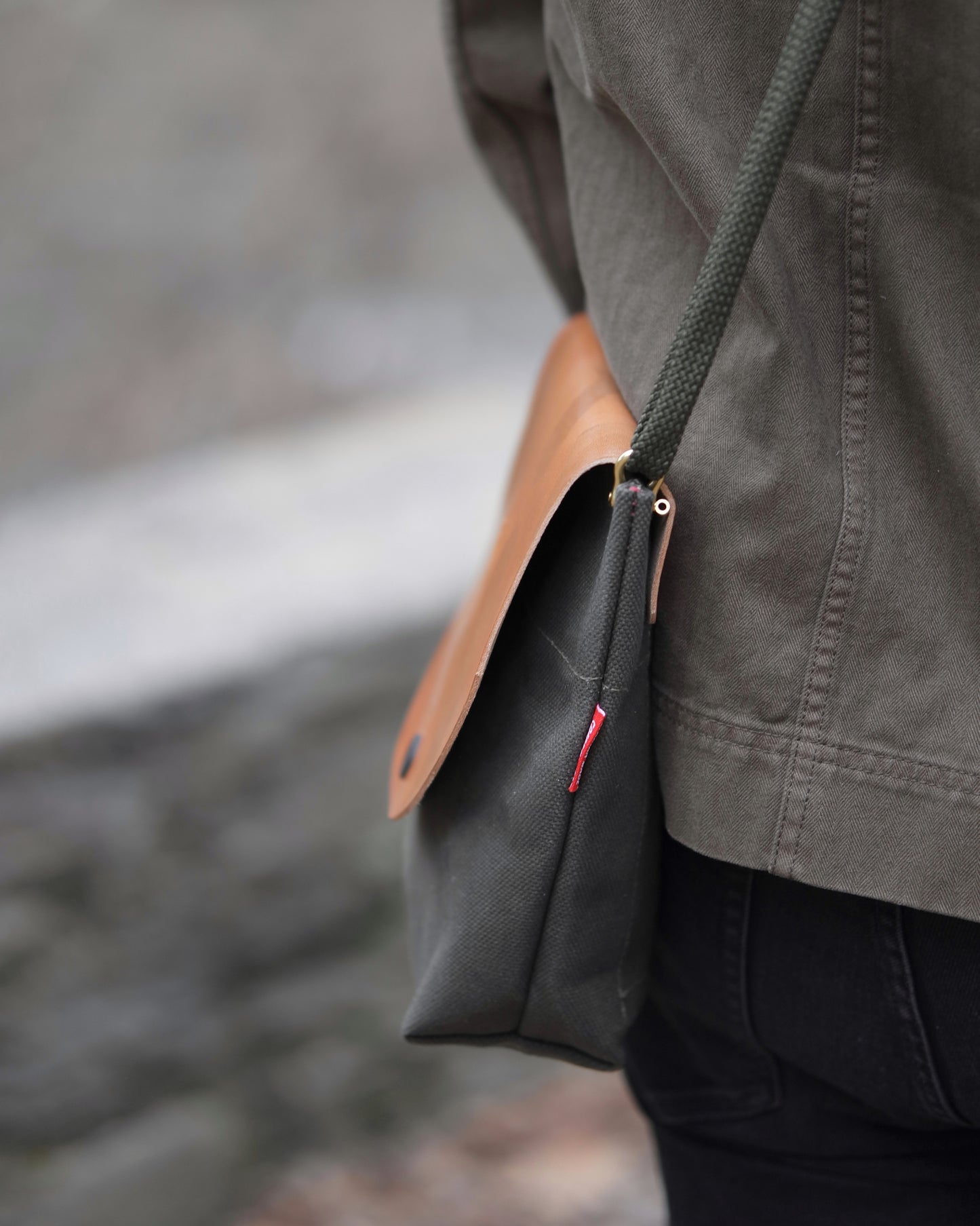 Post Satchel in Brown