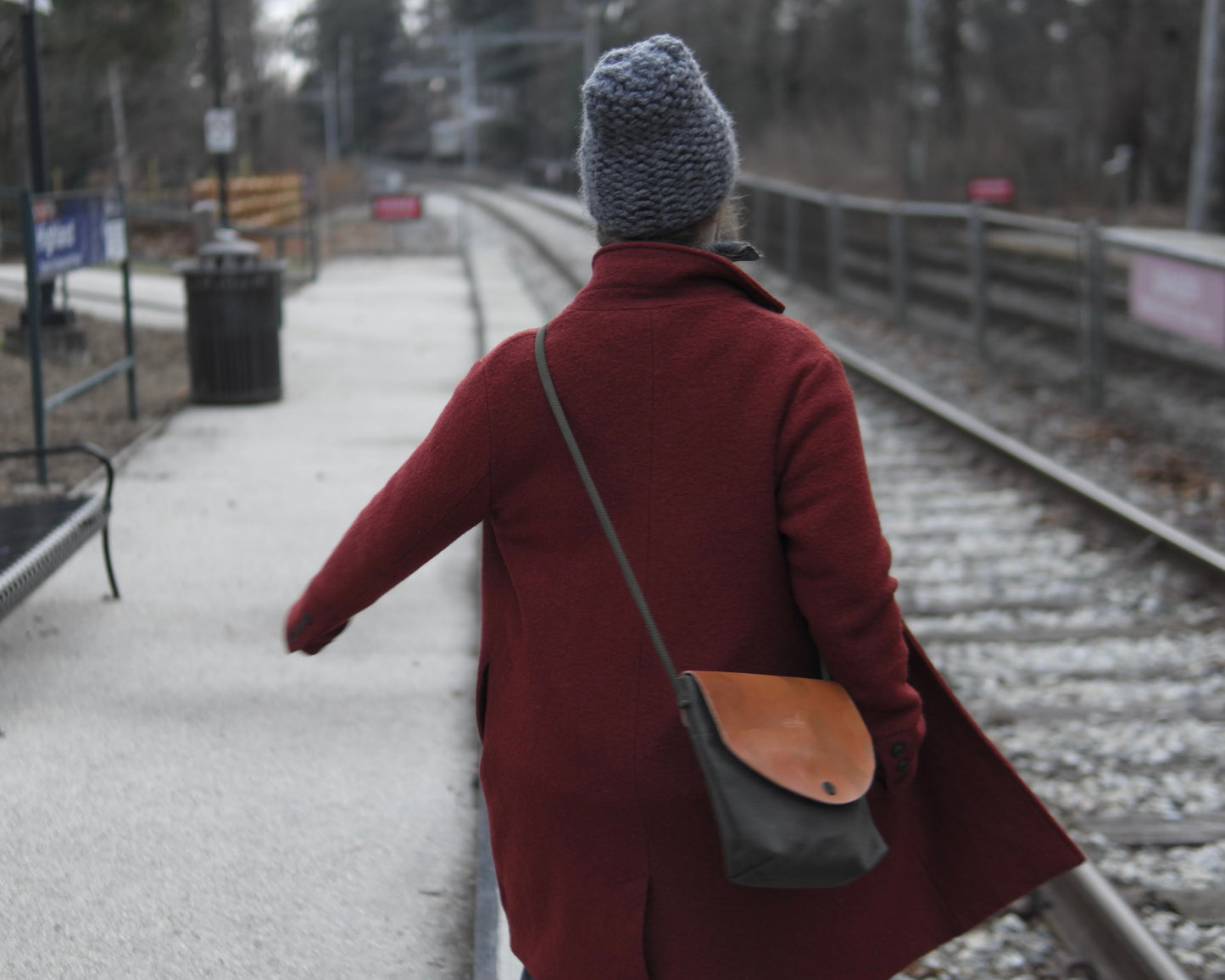 Post Satchel in Brown