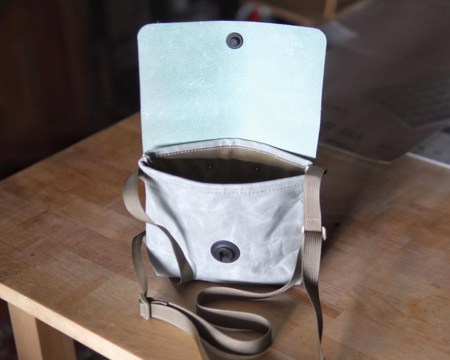 Sacoche in Mint/Light Blue