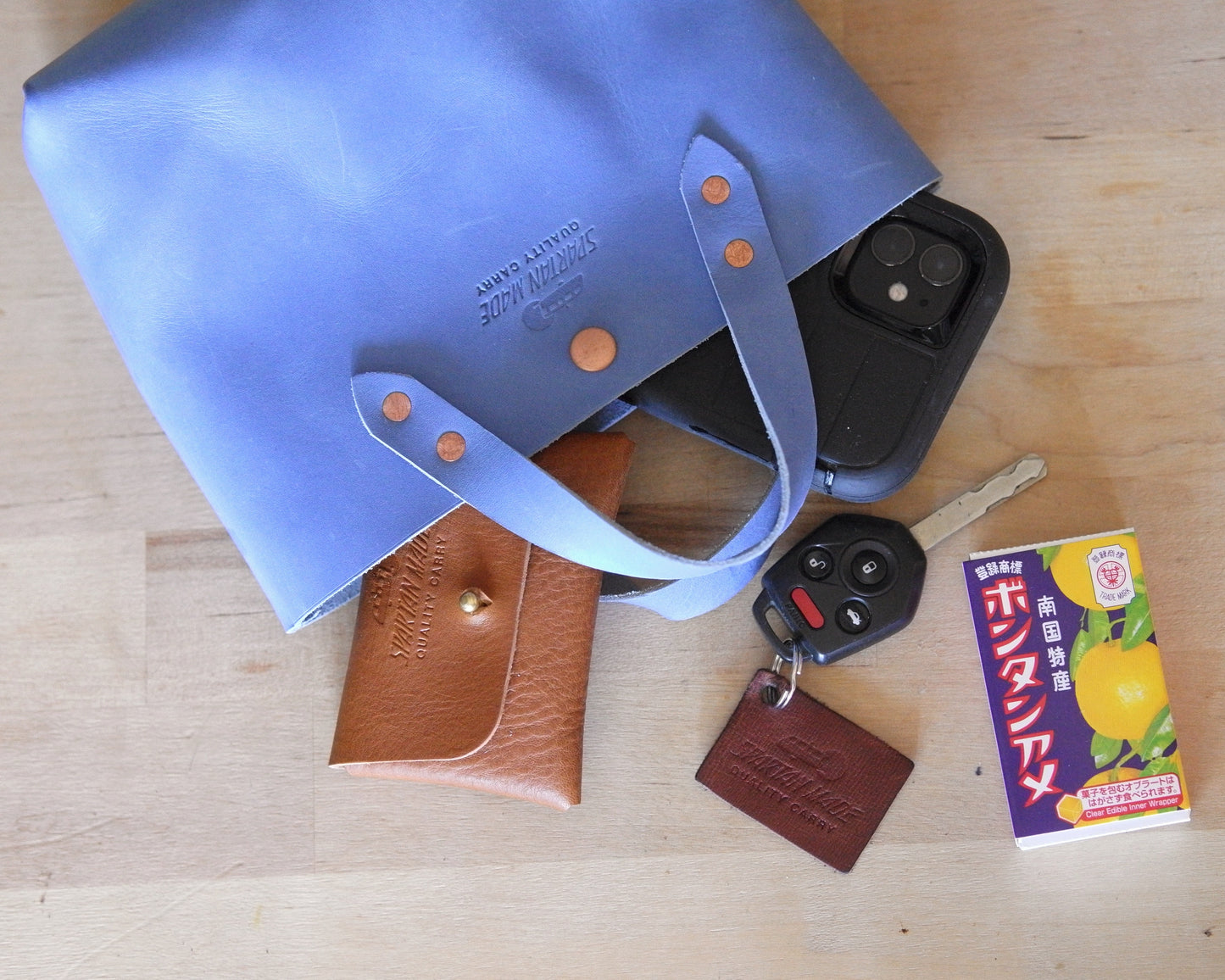 Mini Tote in Pink with Strap