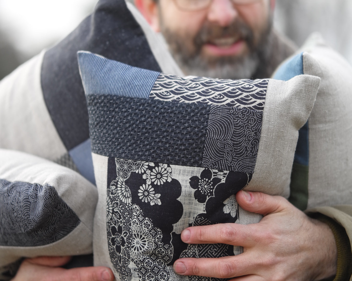 Pillow in Japanese Floral