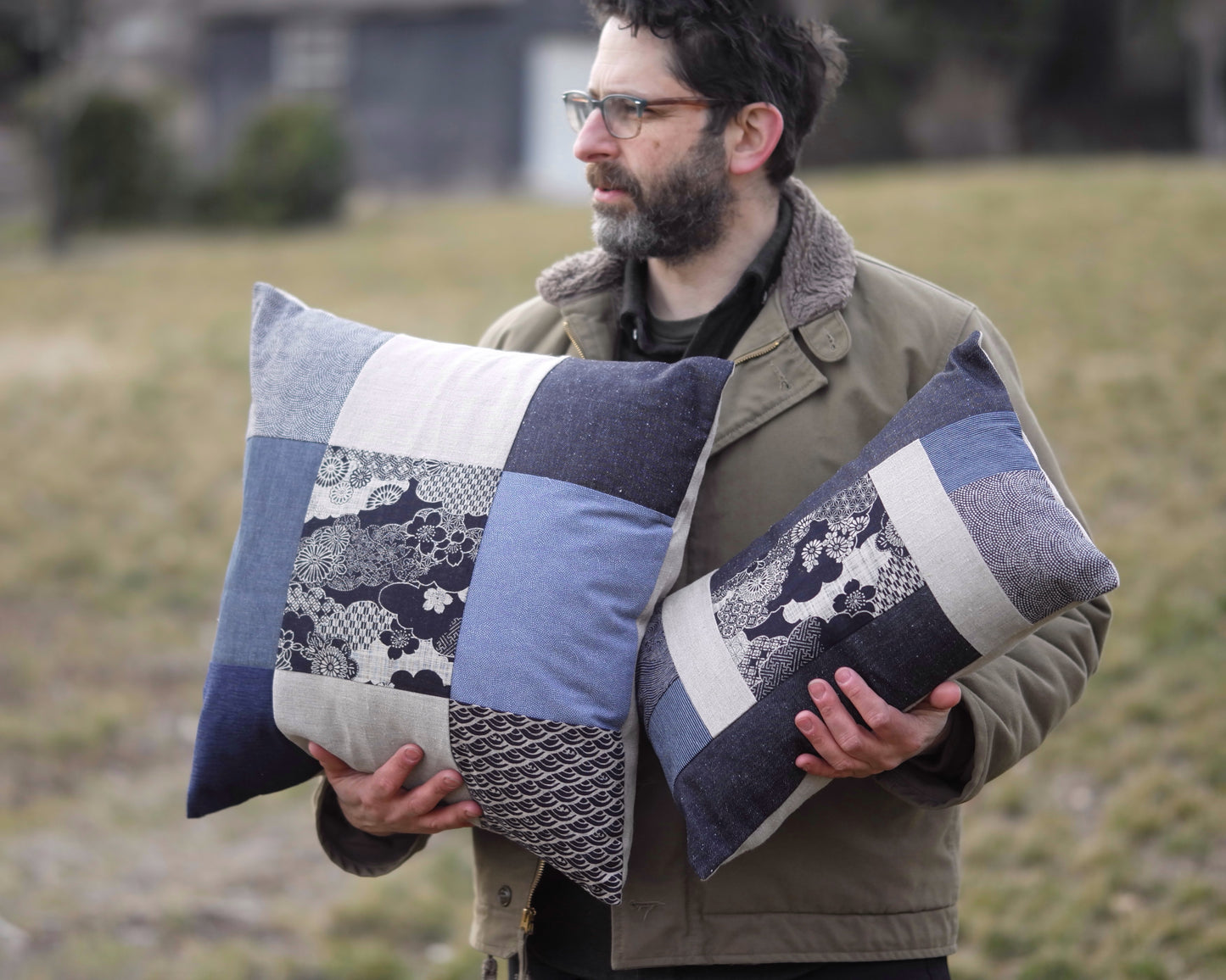 Pillow in Japanese Floral