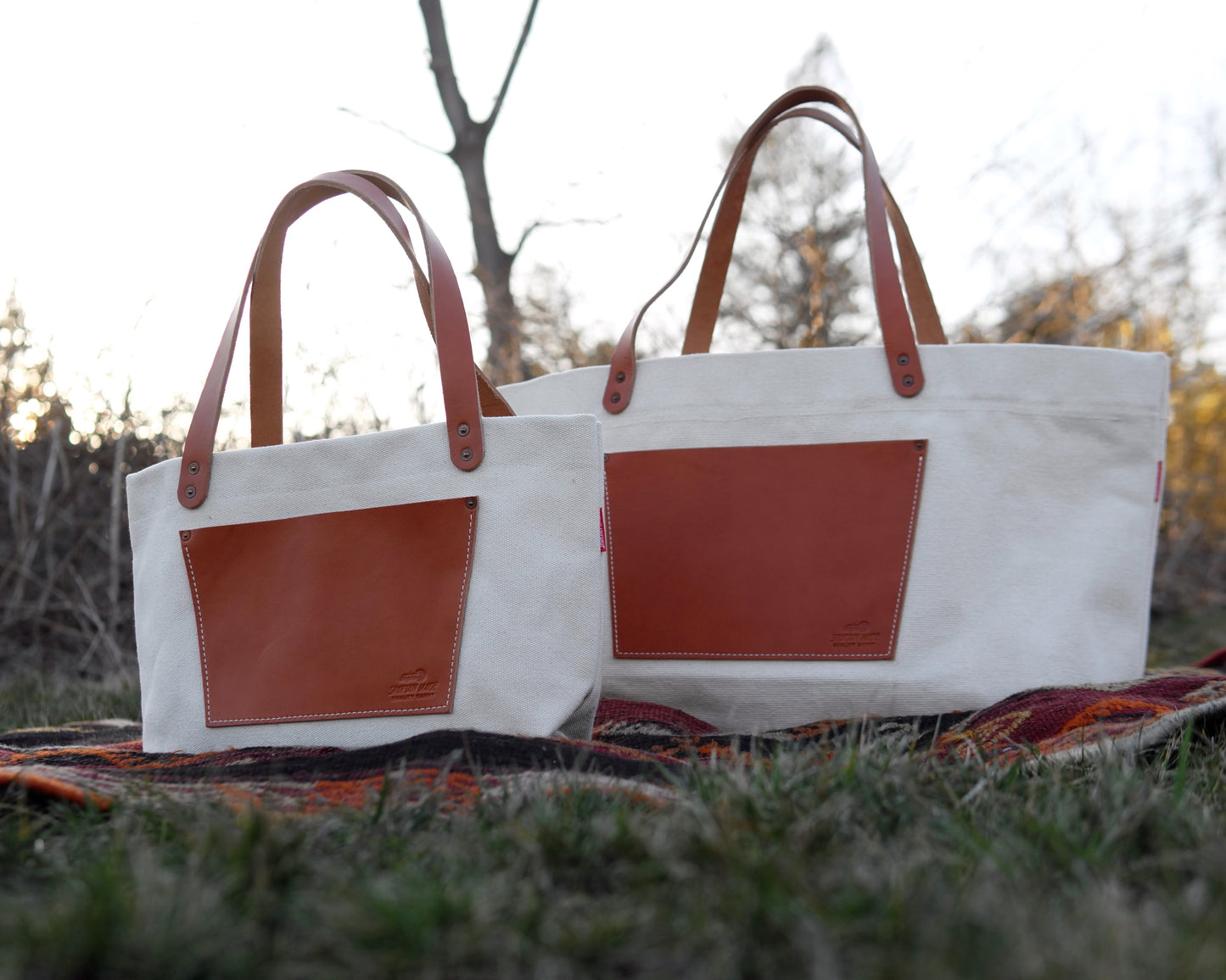 Market Tote with Zipper