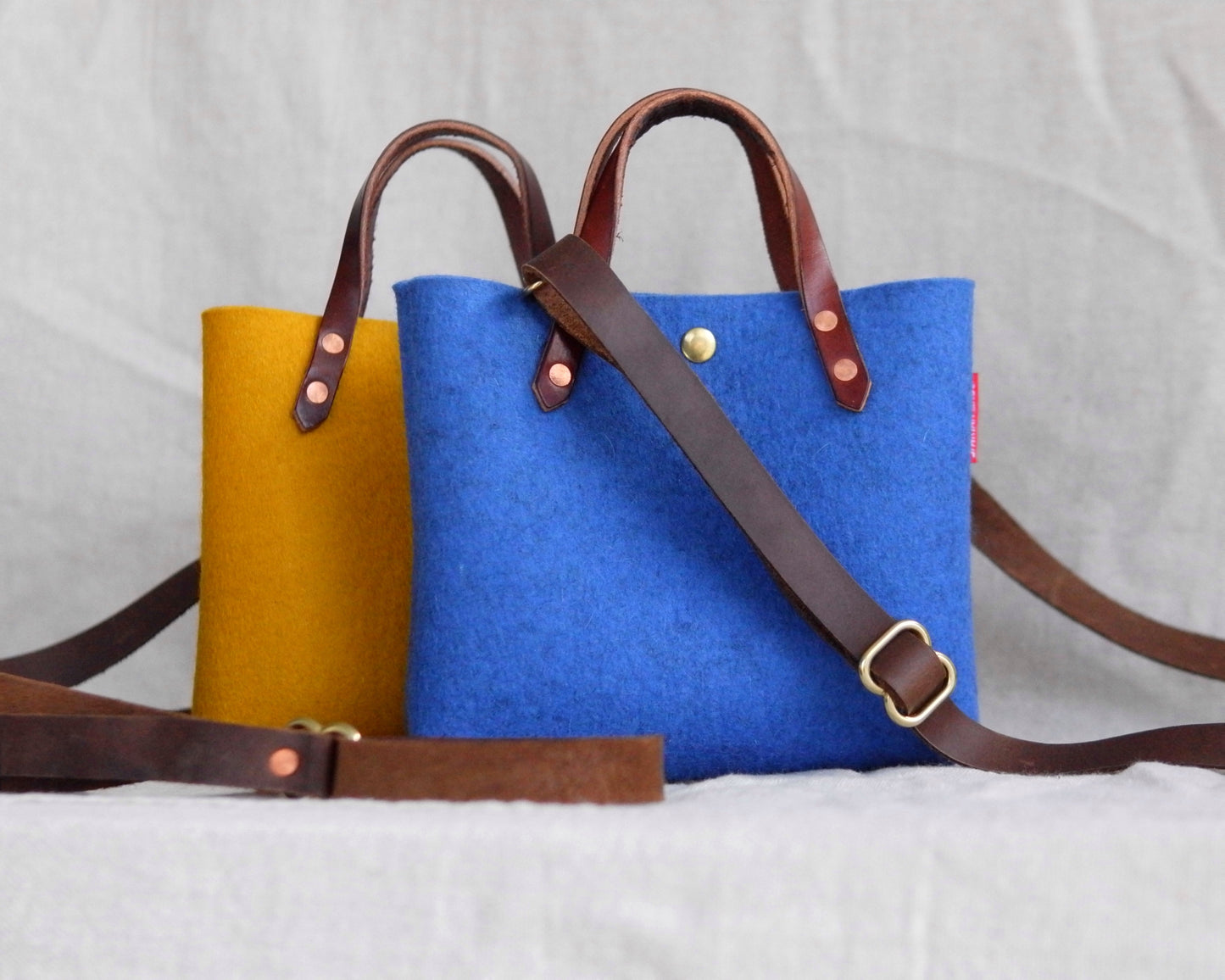 Mini Tote in Cobalt Felt