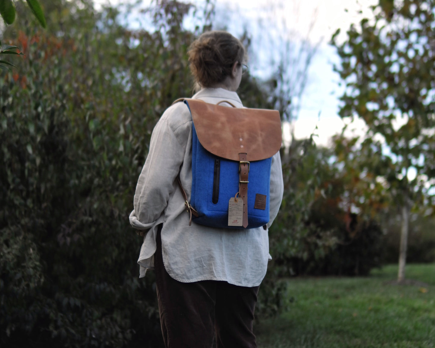 4-D Rucksack in Cobalt Felt